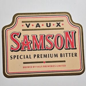 Vaux Samson Special Premium Bitter Beer Coaster Barware Breweriana Pub Memorabil